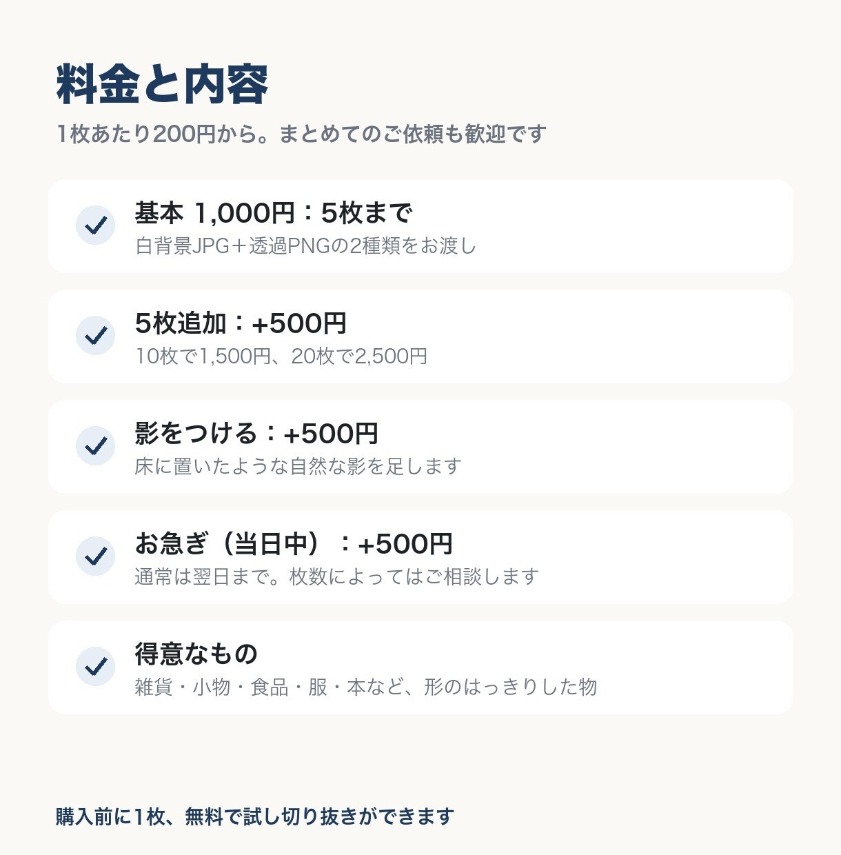 メルカリ・EC用に商品写真を白抜き・透過します 5枚まで1,000円。白背景と透過PNGの2種類をお渡し イメージ3