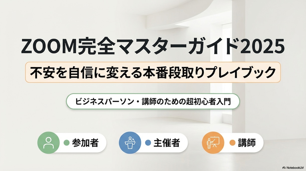 初心者向け/ZOOMの使い方マニュアルを提供します 〜機能ではなく「安心」を売る、時系列の段取り集〜 イメージ1