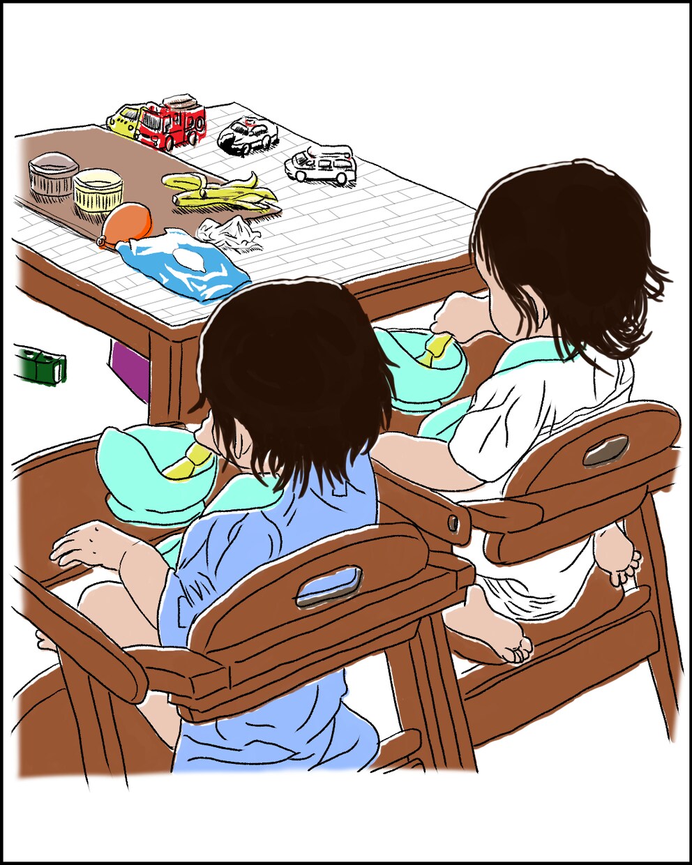育児写真をやさしいイラストにします スマホにどんどん保存されていく育児写真を温かいイラスト仕上げ イメージ3