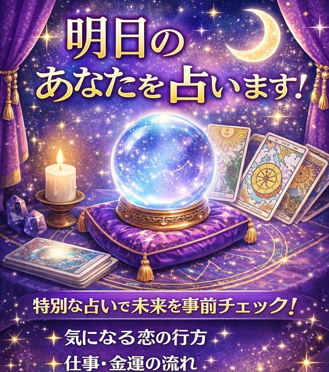 明日のあなたを占います 細かく鮮明に占います。悩みなどありませんか？ イメージ1