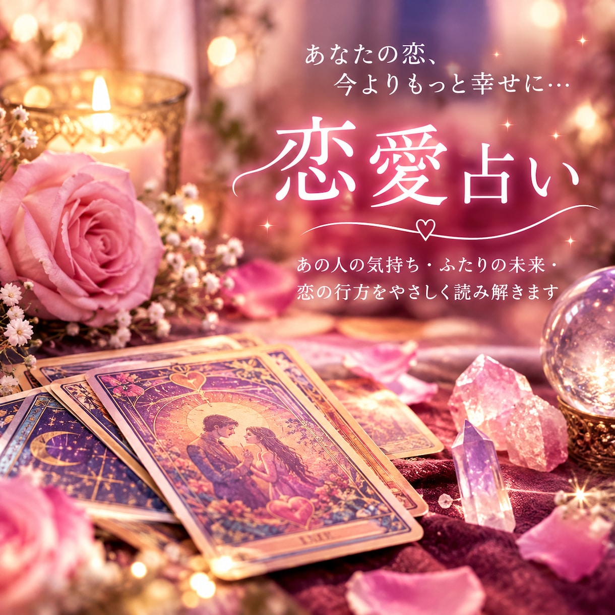 恋愛の迷ってること悩んでることを見ます あなたの恋愛の悩みを占いでサポート！！ イメージ1