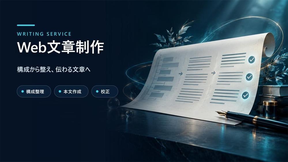 支給資料を読みやすいWeb記事にまとめます 構成から表記確認まで。資料の要点を読者に届ける イメージ1