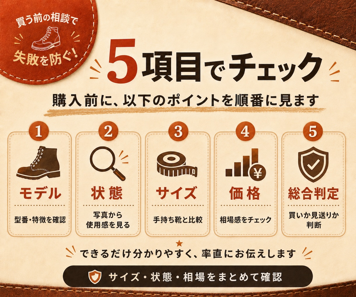 中古Red Wingの購入前チェックをします サイズ・状態・相場から「買いか」を一緒に判断 イメージ3