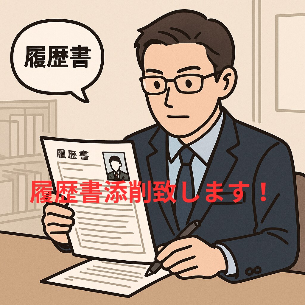 履歴書の添削採用担当経験者が印象に残る形に整えます 人事目線で丁寧に見直し、第一印象を整えます イメージ1