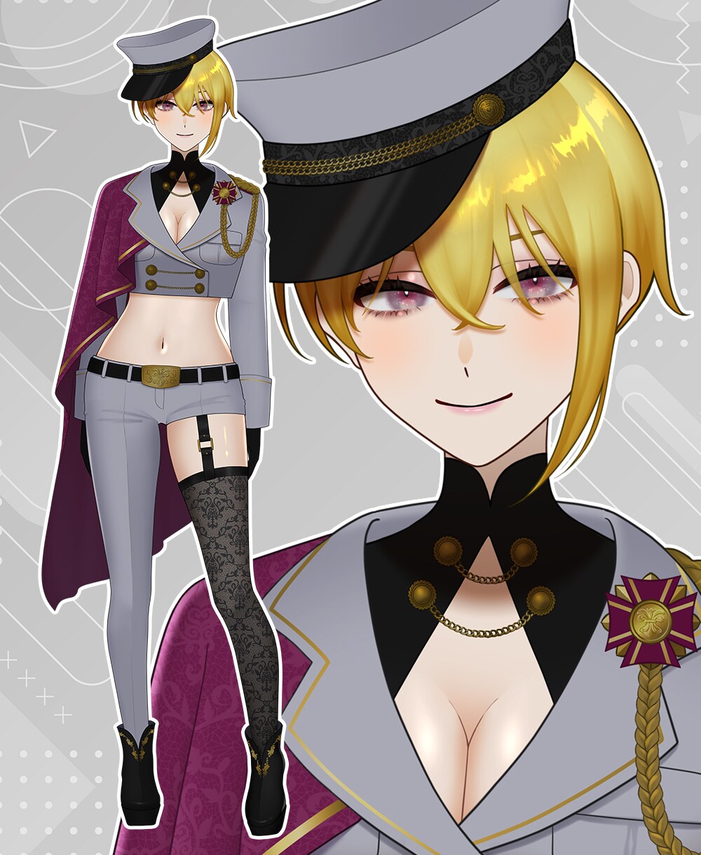 Live2Dモデル制作すべて一括で承ります 男女幅広いキャラデザが可能！美麗モデルが格安価格で！ イメージ3