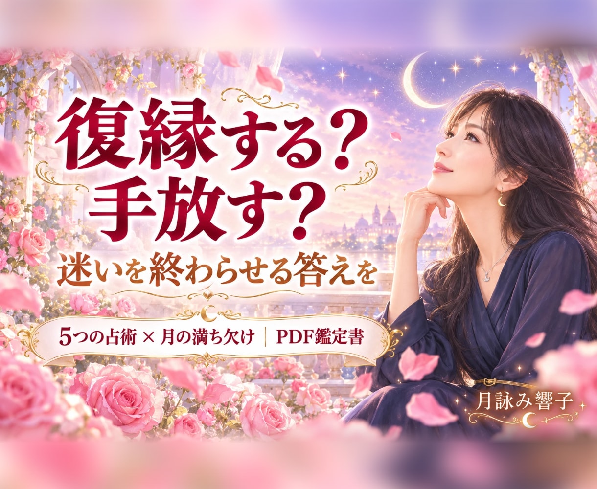 復縁する？手放す？5つの占術で答えを読みます 耳ざわりのいい答えではなく、迷いを終わらせる答えを イメージ1