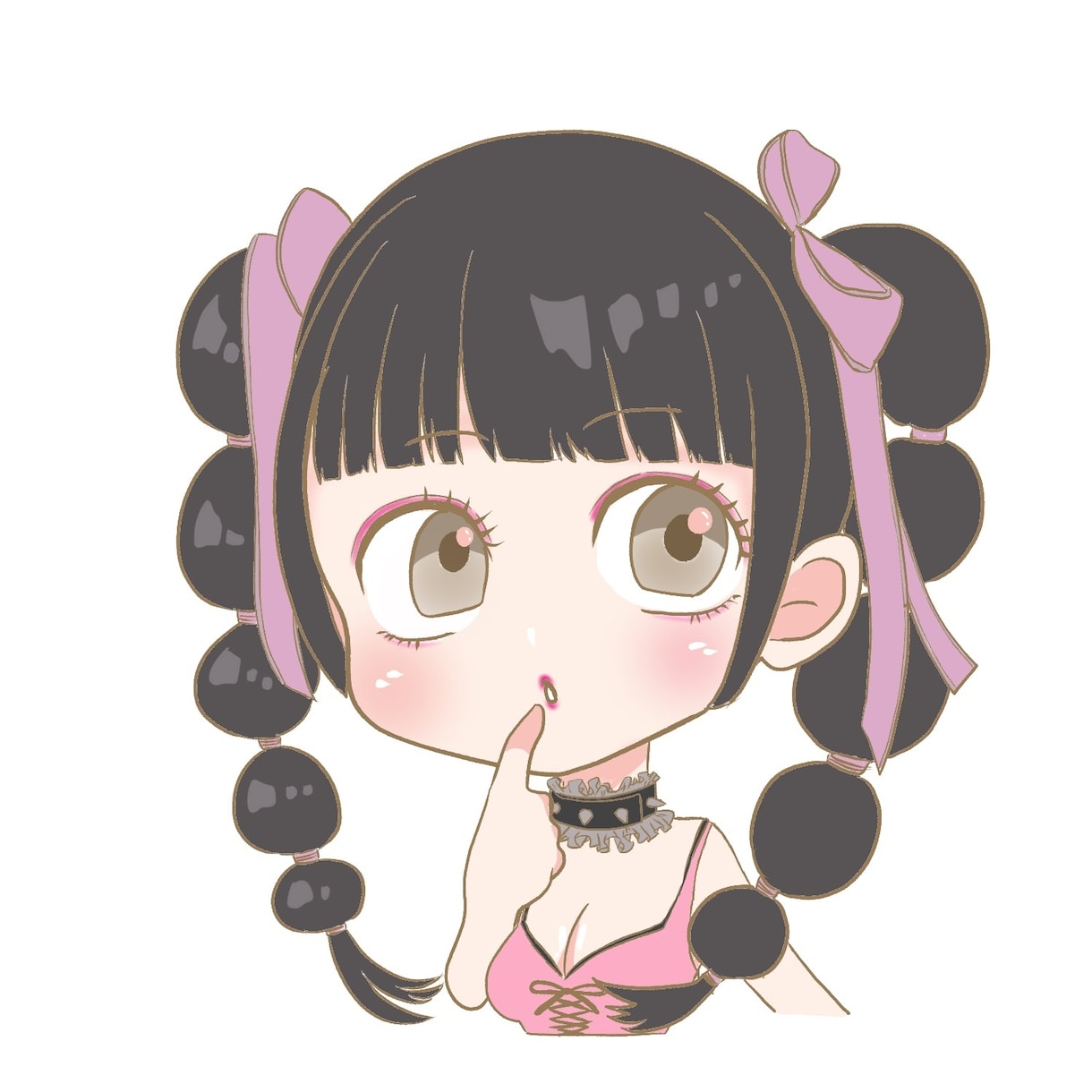 SNSや名刺に♪ミニキャラお描きします 少女漫画風♡キラキラかわいいミニキャラ描きます イメージ3