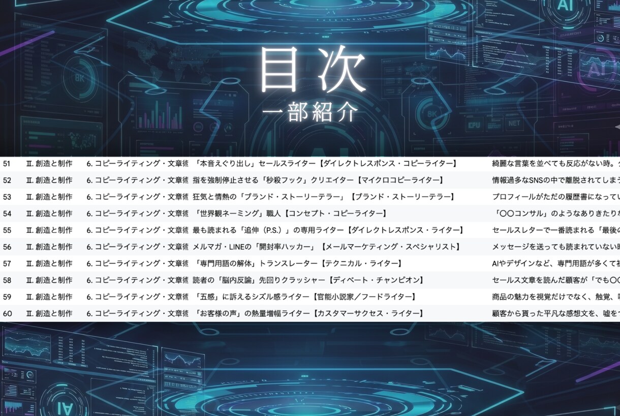 超実践型！ビジネス効率化プロンプト200選届けます 出力レベチの秘密あり。これからプロンプト作りたい人も必見です イメージ7