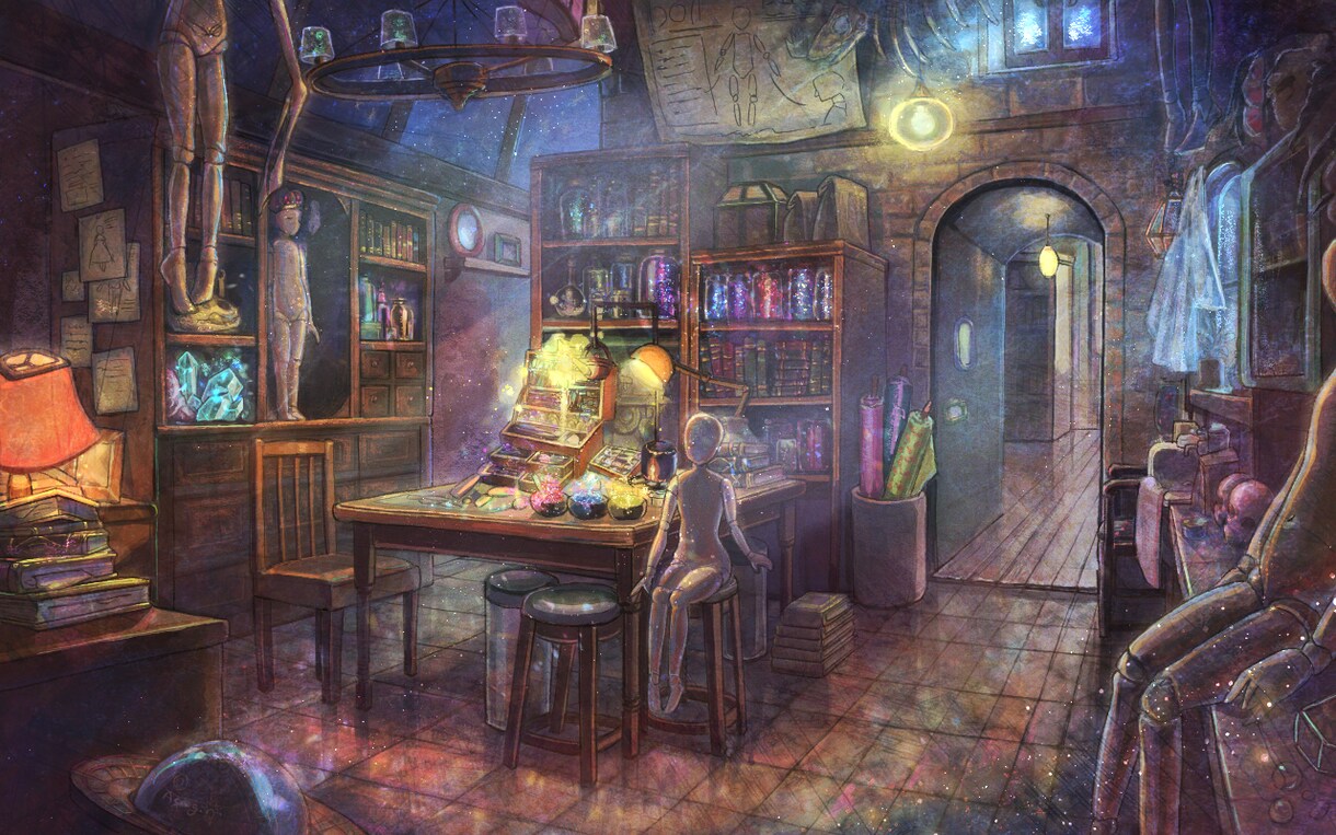 ファンタジー背景画魔法の世界観を描きます 絵本や動画の背景画、夢の光景の具現化などにご利用ください イメージ4