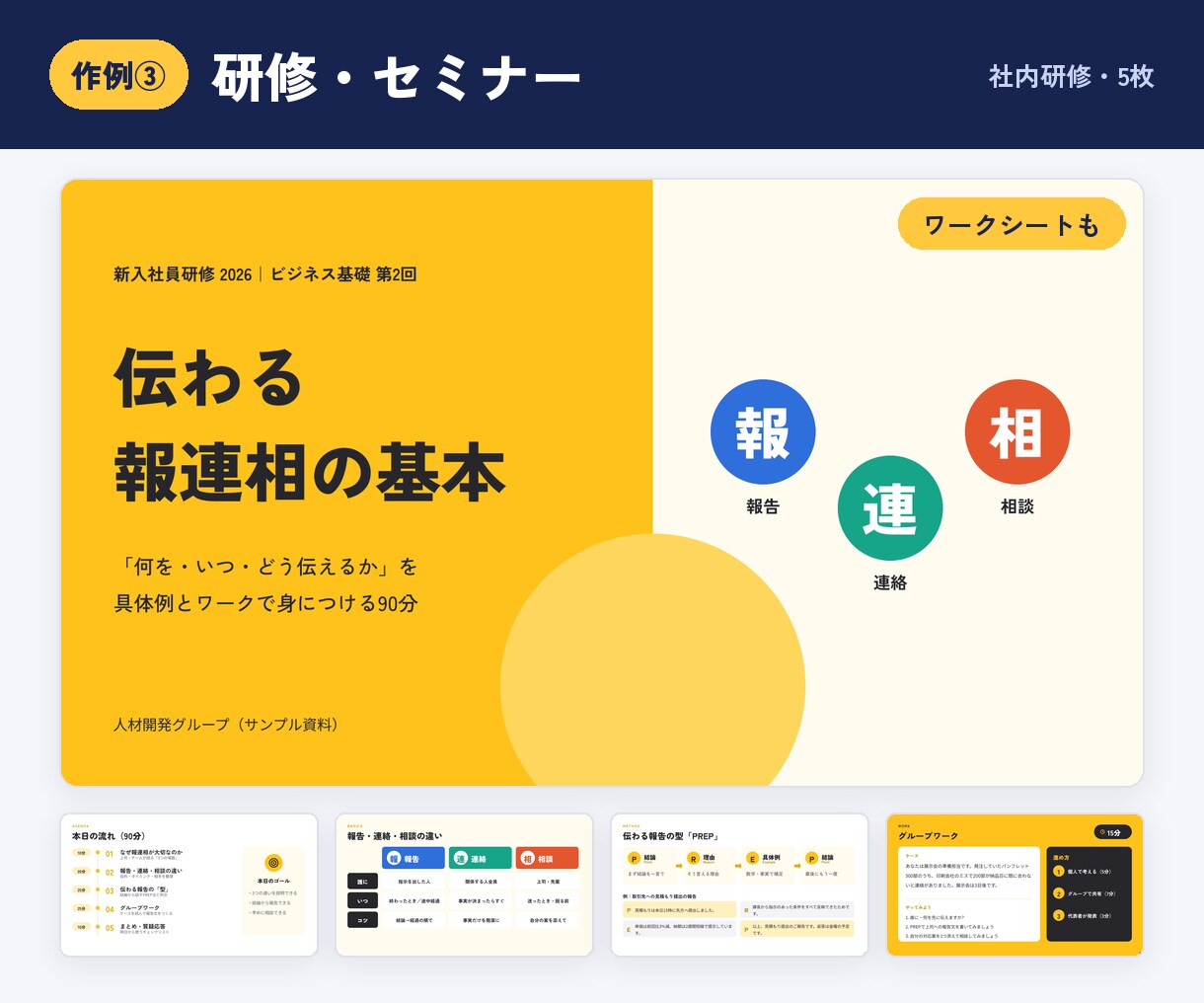 メモだけでOK！資料・スライドを丸ごと作ります 5枚4,000円〜｜企画書・営業資料・研修スライド イメージ4