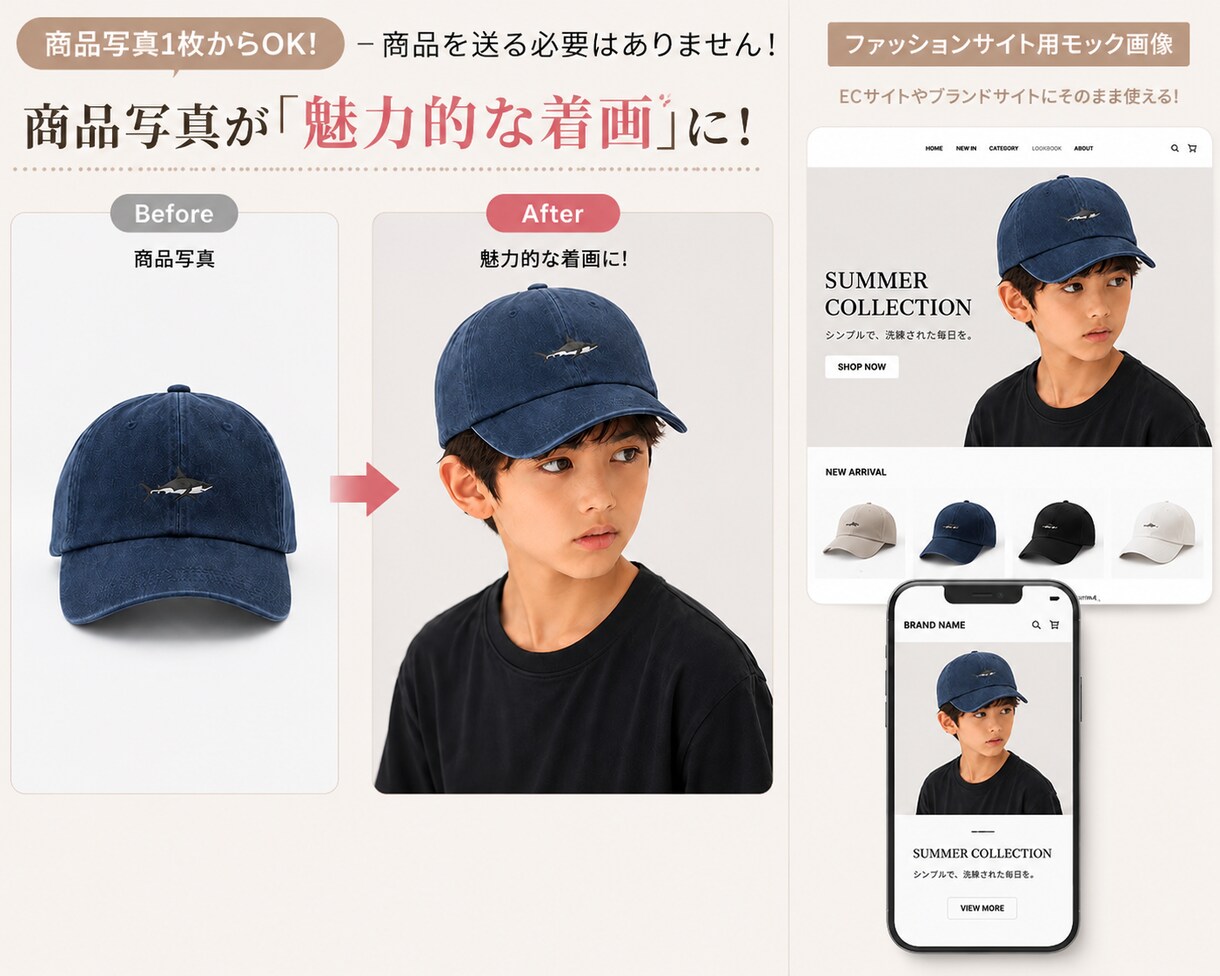 写真一枚からEC向け商品画像を作成します 販売実績4000件以上の経験を活かし魅力的に見える画像を作成 イメージ3