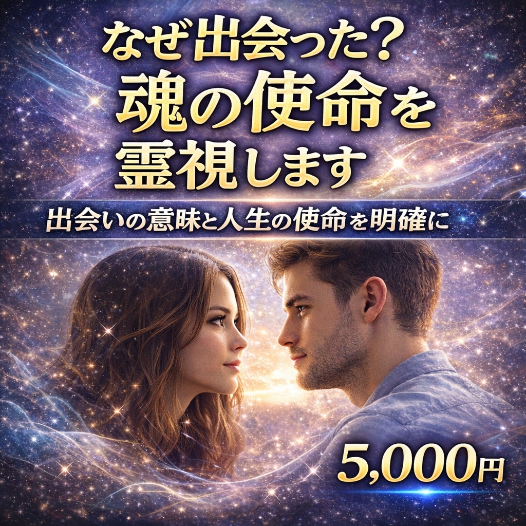 なぜ出会った？魂の使命を霊視します 出会いの本当の役割と魂契約を伝えます イメージ1