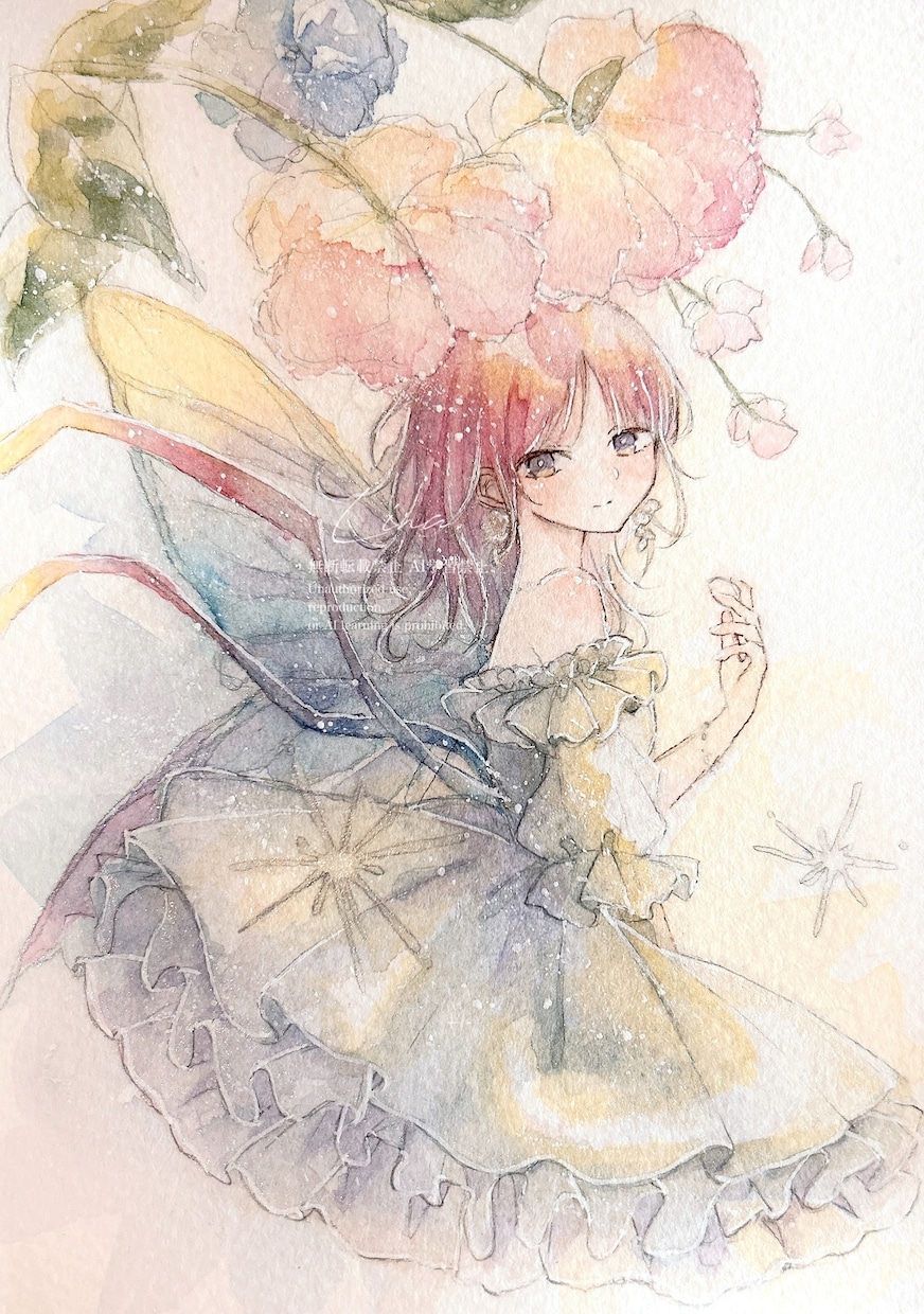 MV/歌ってみた/グッズに使用できる一枚絵描きます 水彩やデジタルを使用して、ご希望のテイストで描きます。 イメージ5