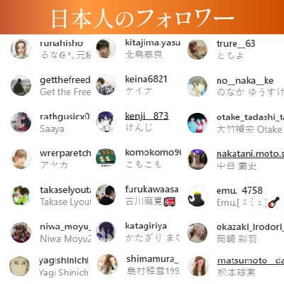 Instagram日本人フォロワー 増やします 100人~1万人 増えるよう宣伝し イメージ3