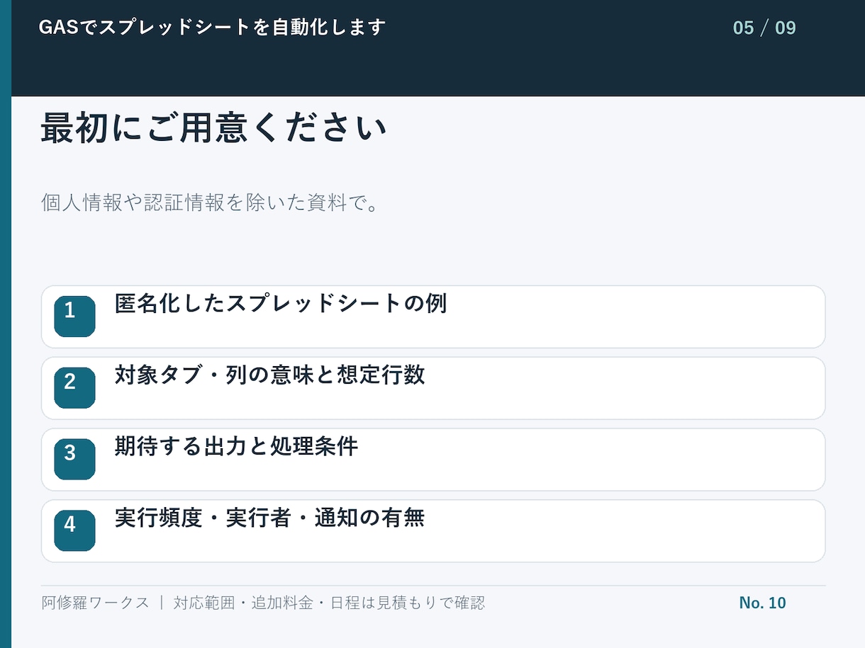 GASでスプレッドシートを自動化します 1シートの転記や通知を1処理から対応 イメージ6