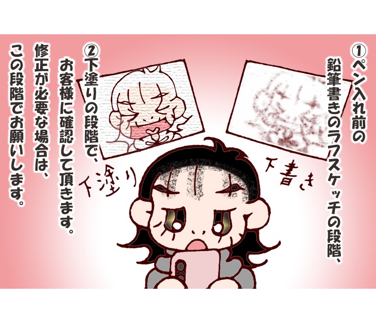原画もプレゼント♡個性的な色鉛筆の似顔絵かきます リアル過ぎない似顔絵でカジュアルに気持ち伝えてみませんか？ イメージ3