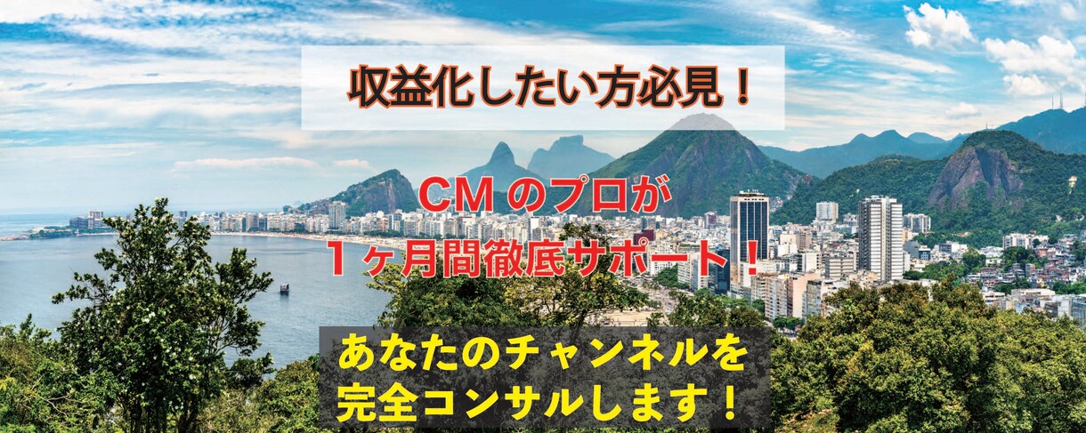 CMのプロがYouTubeのコンサルをします 企画、コンセプト、サムネ、タイトル等一ヶ月間徹底サポート！ イメージ1