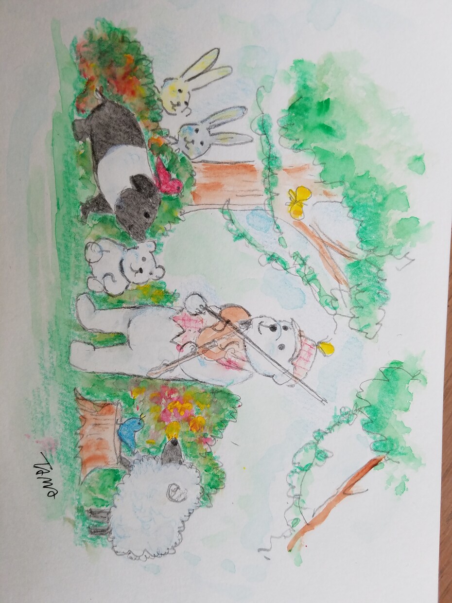 水彩画の優しいタッチの絵を提供します 癒される水彩画。絵本挿絵やイベントポスター挿絵。 イメージ5