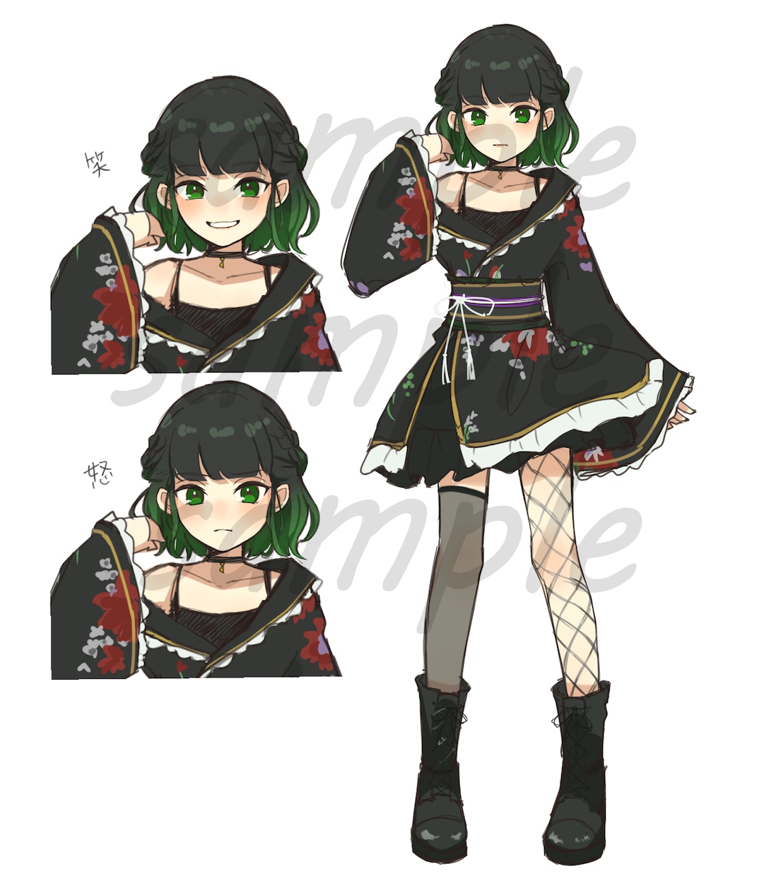 全身イラスト！立ち絵＋表情差分お描きします TRPG、ゲーム、三面図、脳内イメージのアウトプットにぜひ イメージ3