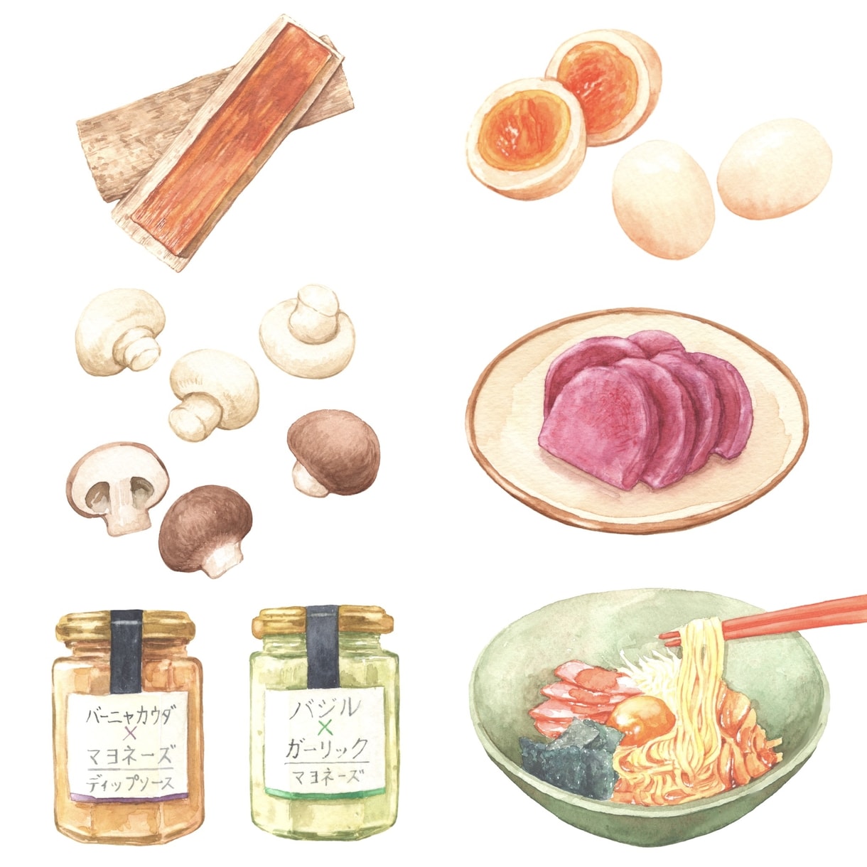 食べ物や商品を手描きの水彩画で描かせていただきます 一目見ておいしそう！と思ってもらえる絵を心を込めて届けます イメージ2