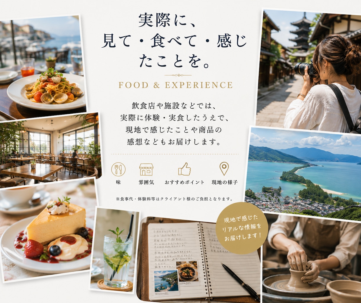 現地取材・撮影を代行します 【神戸発】店舗・観光地・イベント・グルメ・海外対応 イメージ3