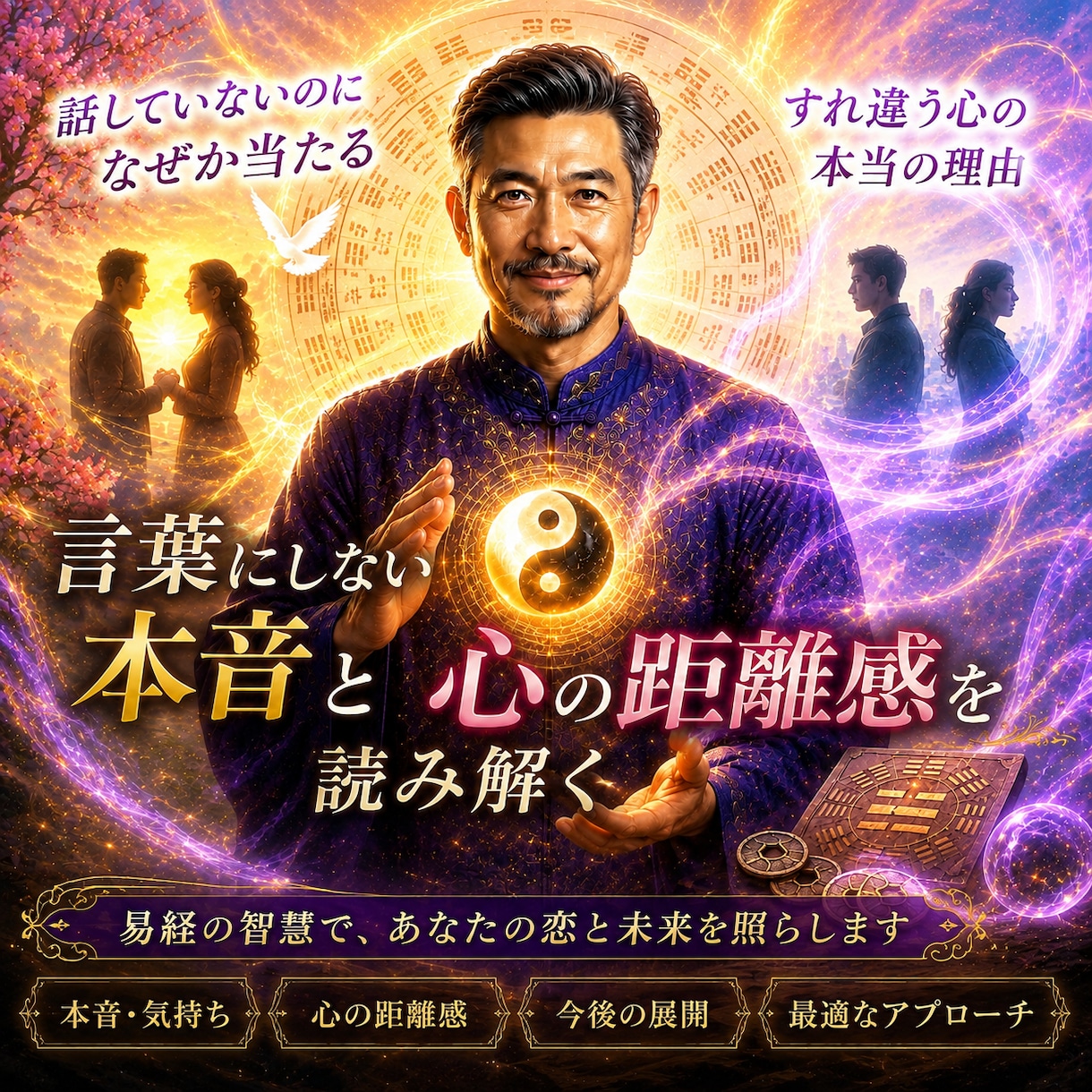 あの人が本当は何を考えているか易で視ます 言葉にしない本音と心の距離感を読み解く鑑定 イメージ1