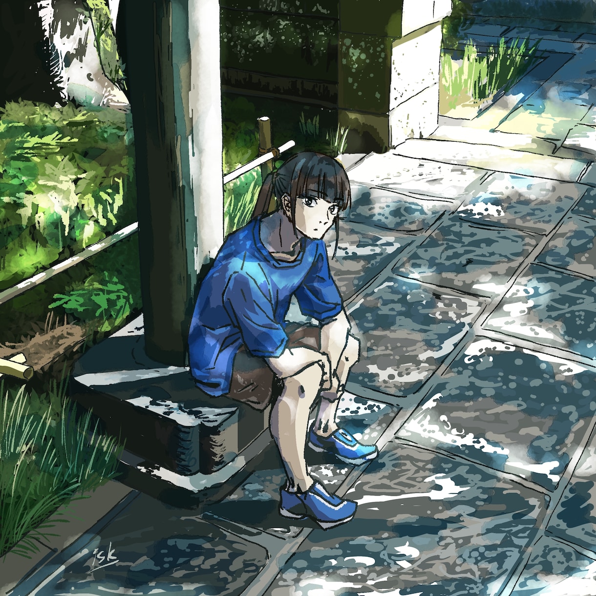 ノスタルジックな人物や背景のイラスト描きます 用途は自由！アイコン・挿絵・ジャケット・動画用一枚絵などに イメージ5