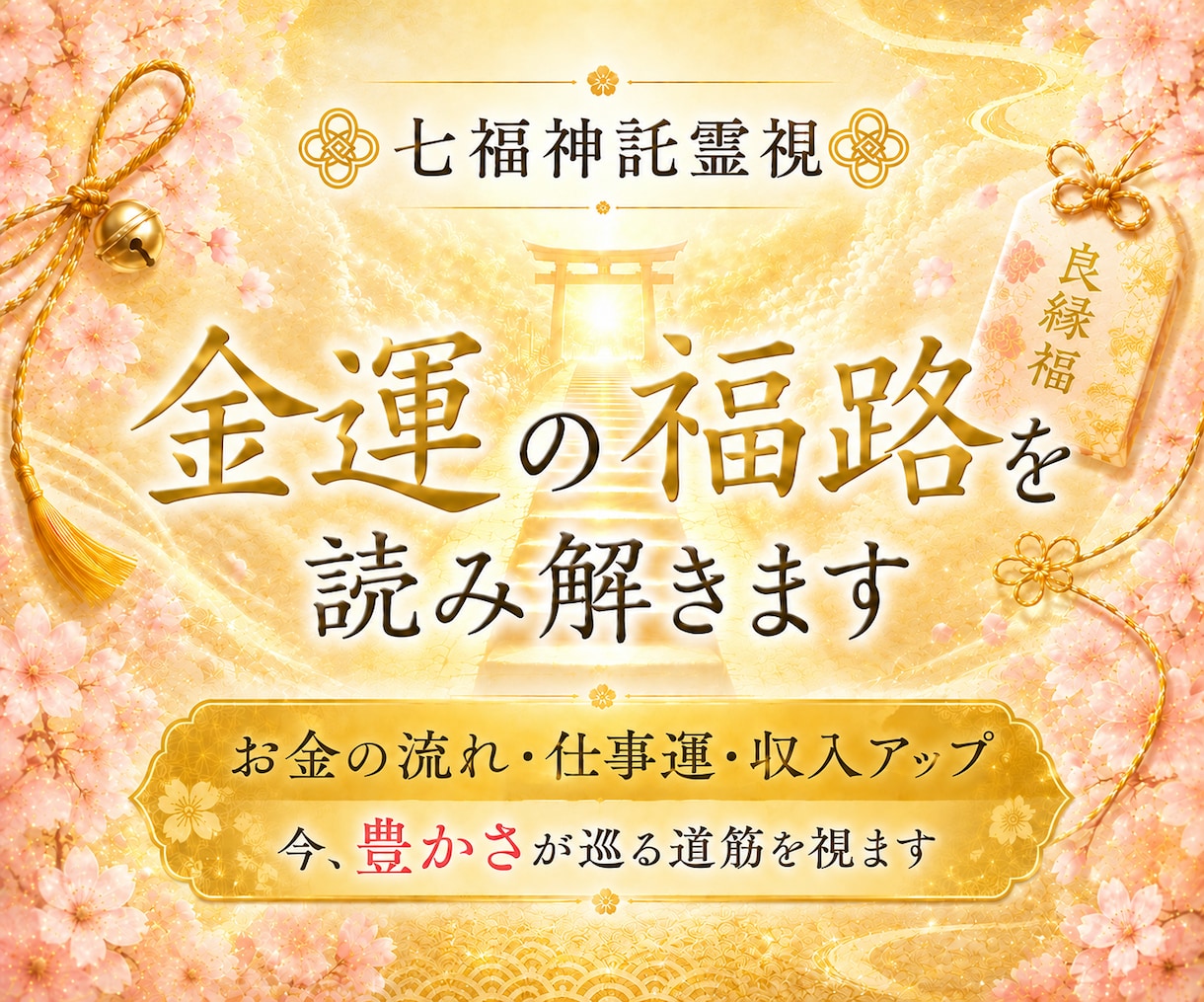 金運の福路を七福神託霊視で読み解きます お金の流れと受け取る器を視ます イメージ1