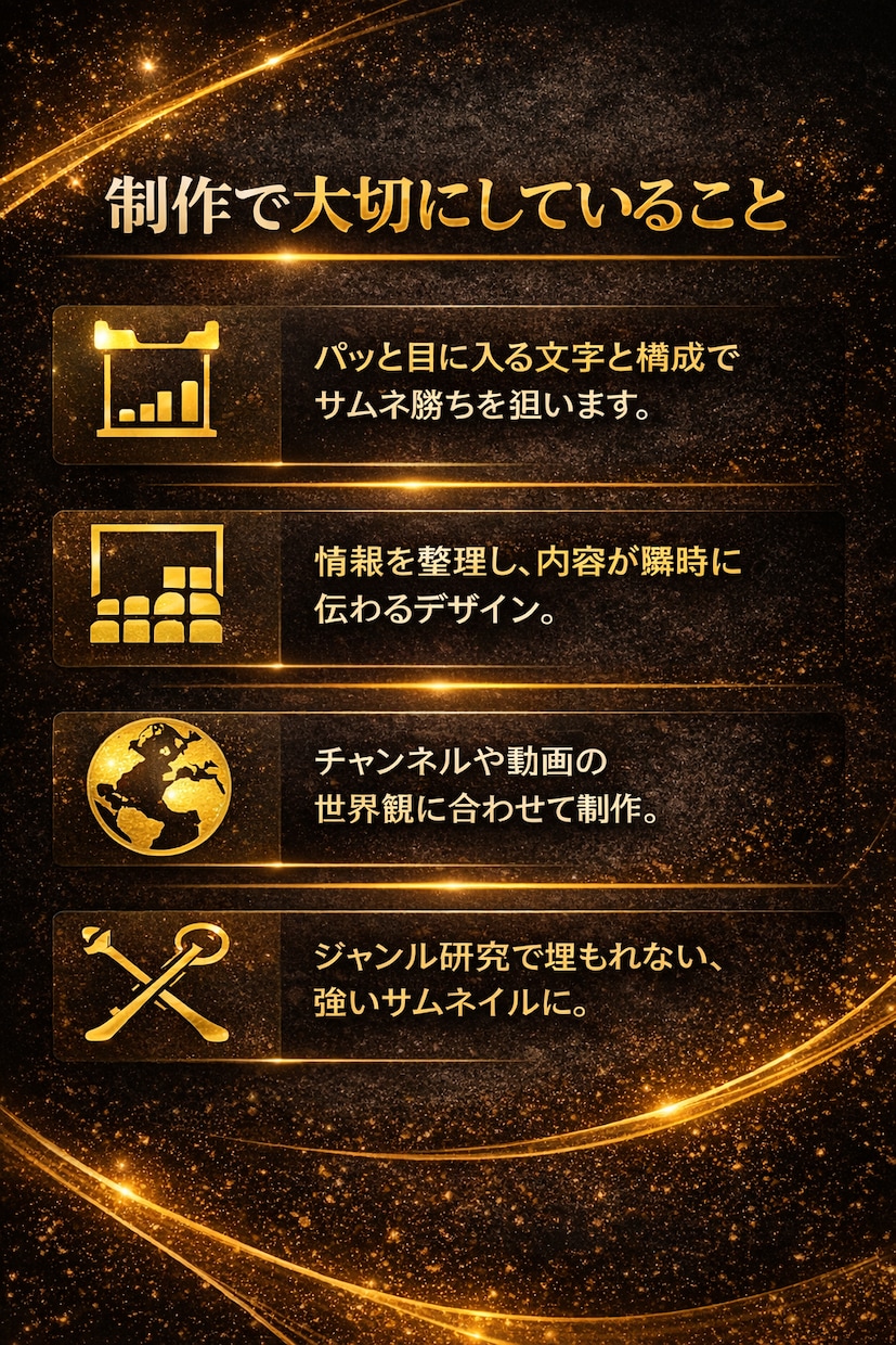 クリック率重視のサムネ作ります 動画内容が一瞬で伝わる、クリックされるサムネを制作します。 イメージ3