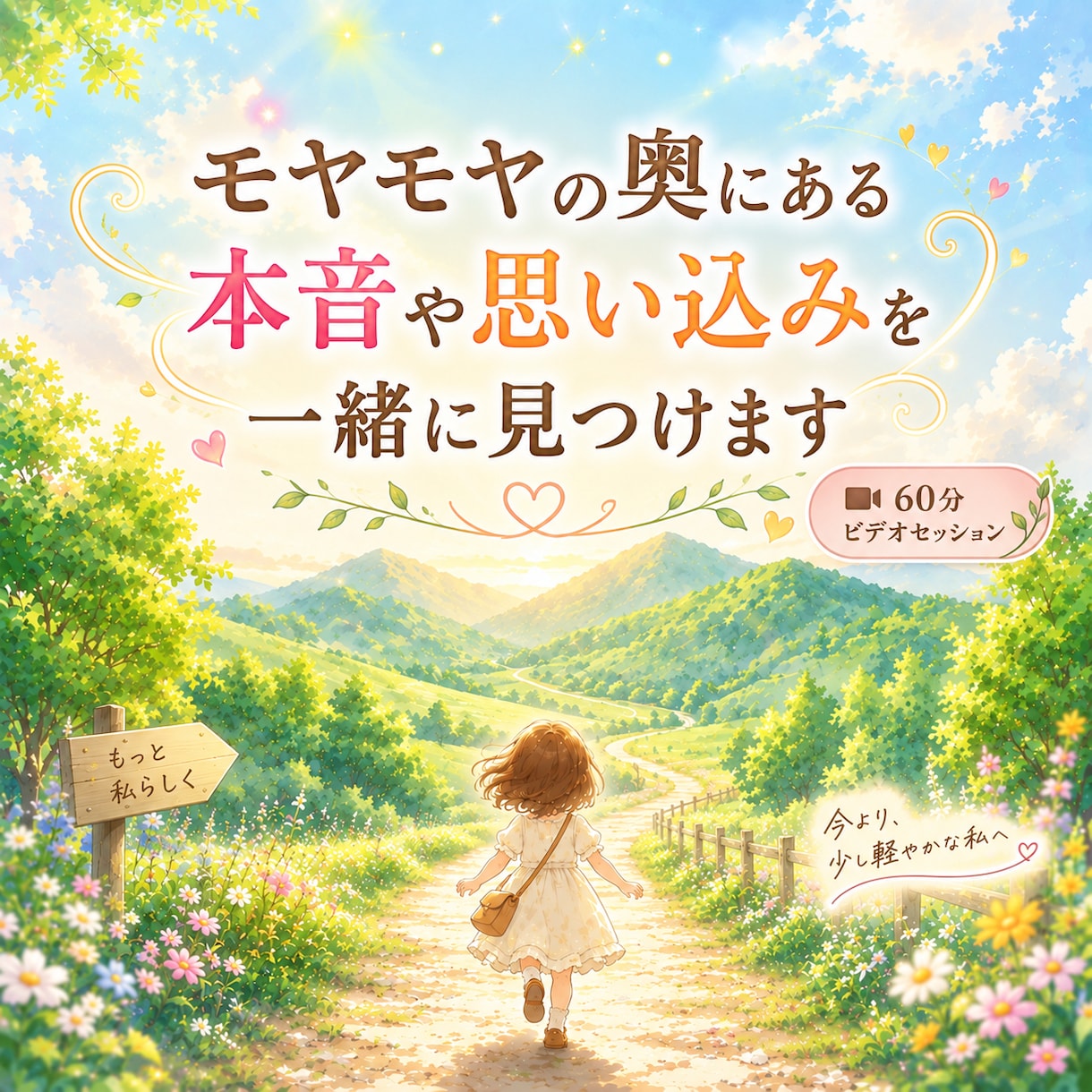 モヤモヤの奥にある本音や思い込みを一緒に見つけます 自己理解×潜在意識の60分ビデオセッション イメージ1
