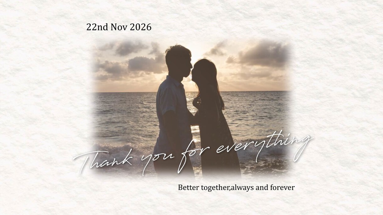シンプル｜感動の結婚式プロフィールムービー作ります お好きな楽曲で作成！修正無制限！ご要望に柔軟に対応いたします イメージ9