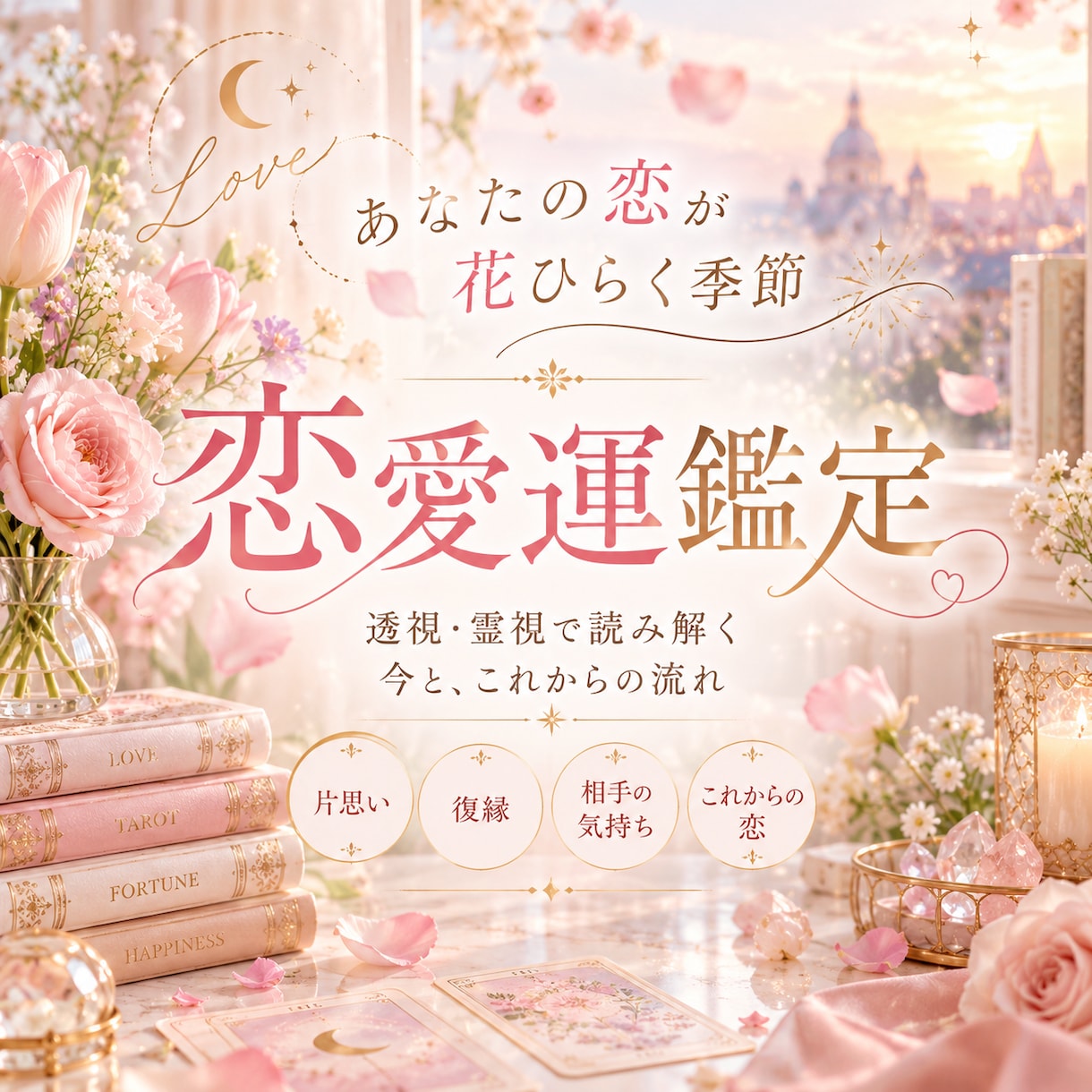 あなたの恋が花ひらく季節を読み解きます 片思い・復縁・相手の気持ち・今後の流れを鑑定 イメージ1