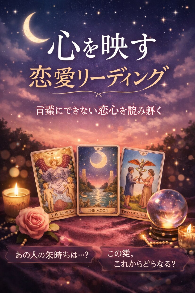 心を映す恋愛リーディングます 言葉にできない恋心を読み解く占いを イメージ1