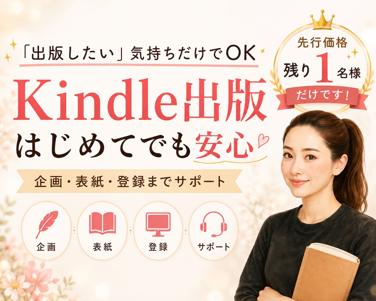 限定価格！Kindle出版丸ごとサポートします あなたの想いや企画をカタチにします。先着３名様限定価格 イメージ1