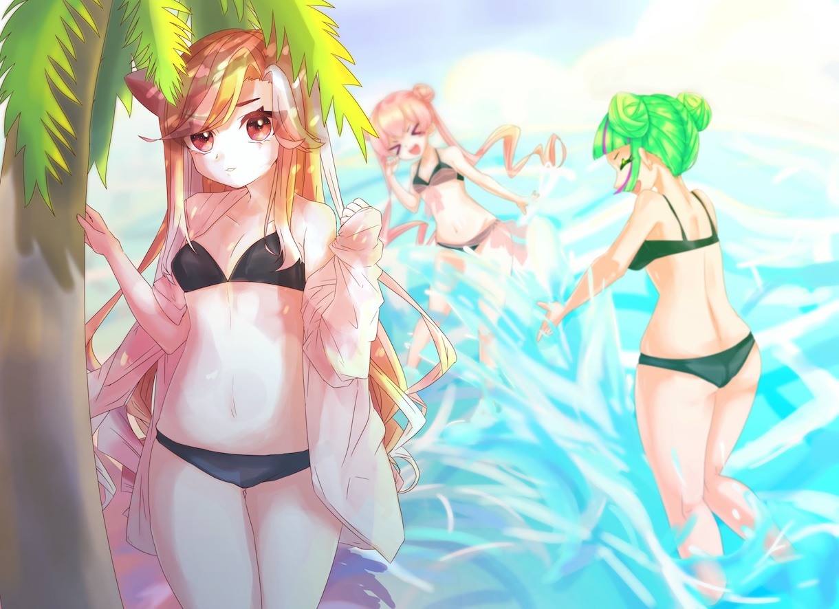 全身イラスト描きます 背景透過、ポージング指定自由でキャラクターのイラスト描きます イメージ2