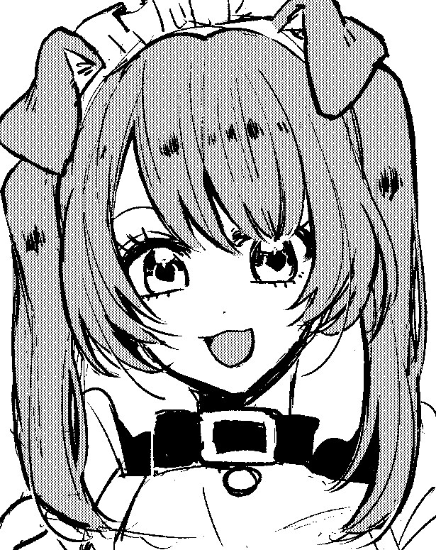 モノクロのSNS用アイコンイラスト描きます ちょっとレトロなモノクロ調でキャラクターのお顔を描きます！ イメージ2