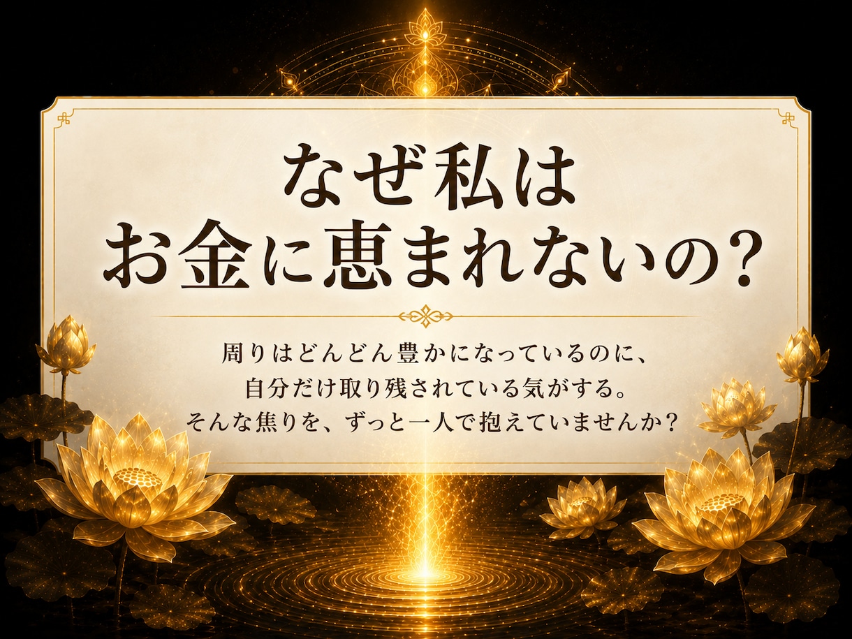 金運霊視✦潜在意識に眠る豊かさの源流を視抜きます 自分に使うお金に、罪悪感がわく。その理由を視ます イメージ3