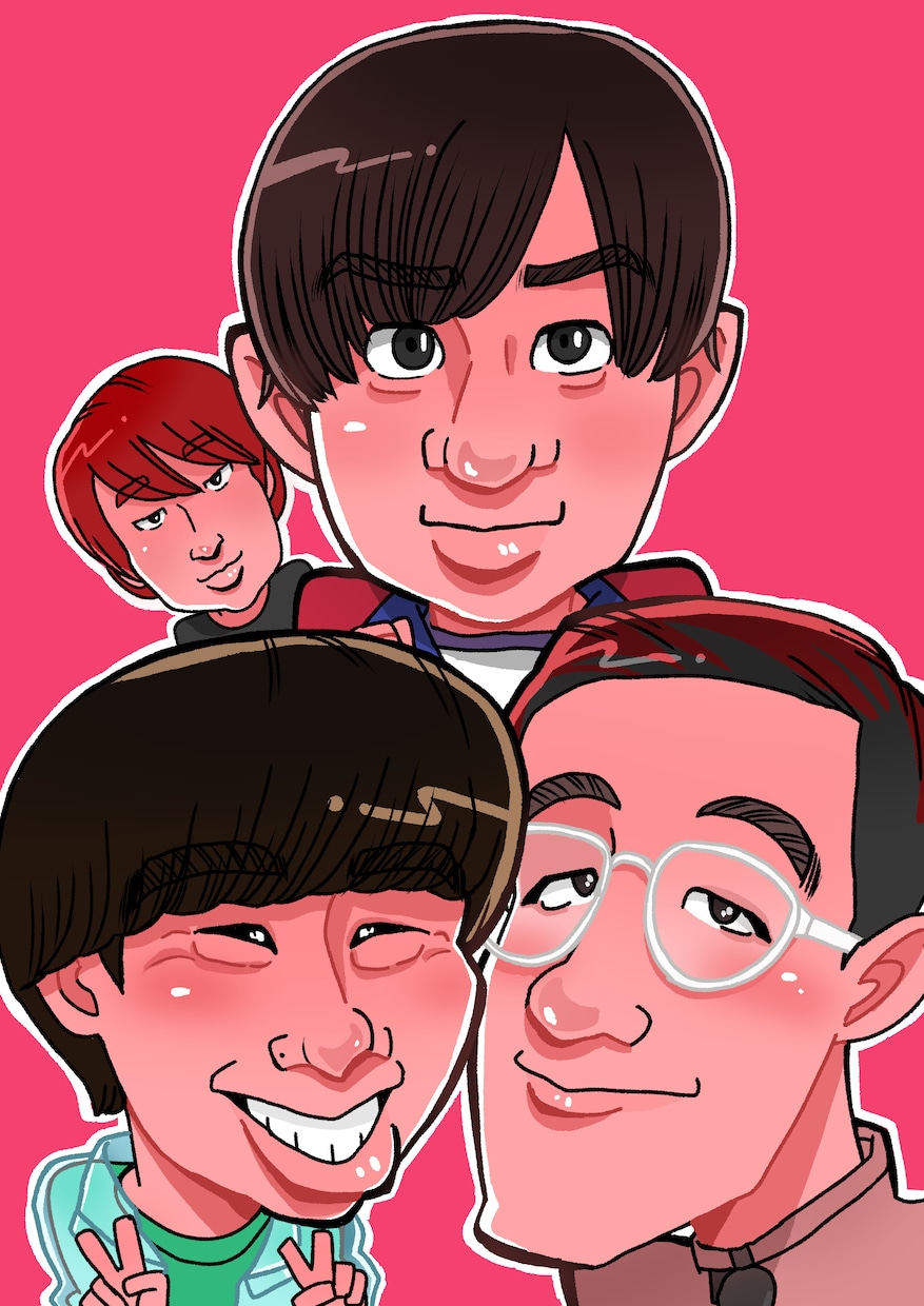 デジタル・アナログ似顔絵どちらもお描きします 可愛いキャッチーな似顔絵描きます イメージ1