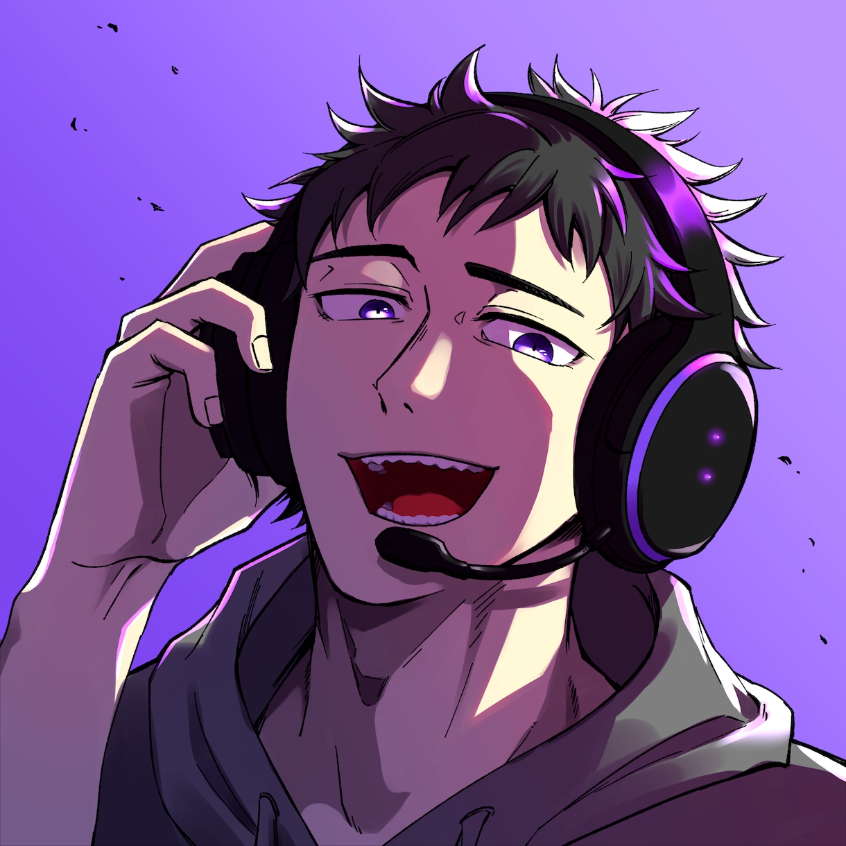 SNSアイコン描きます 配信者・ゲーマー向けかっこいいアイコン イメージ1