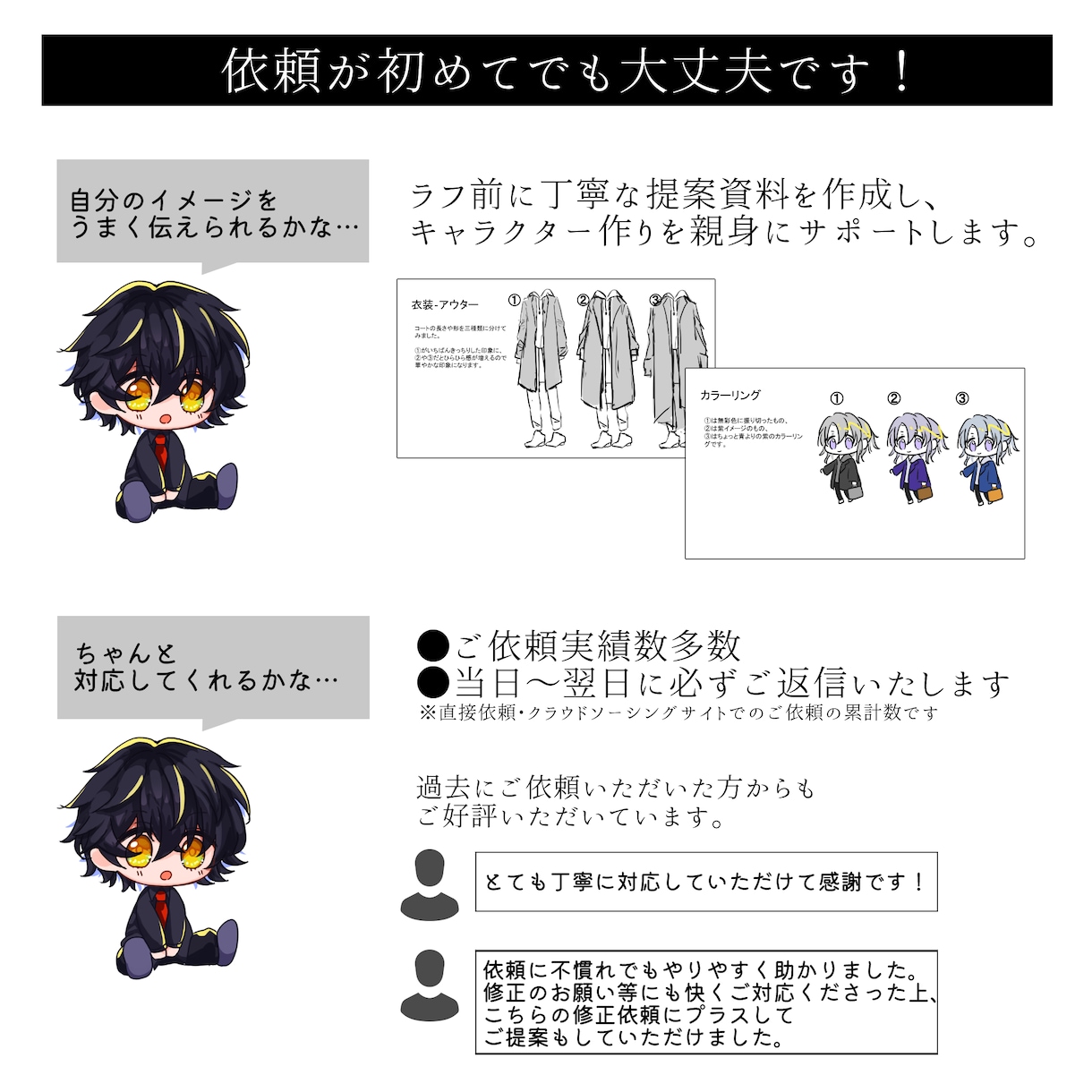 かわいい＆かっこいい✨男性Vtuberを制作します こだわりのイケメンキャラデザご提案！ イメージ4
