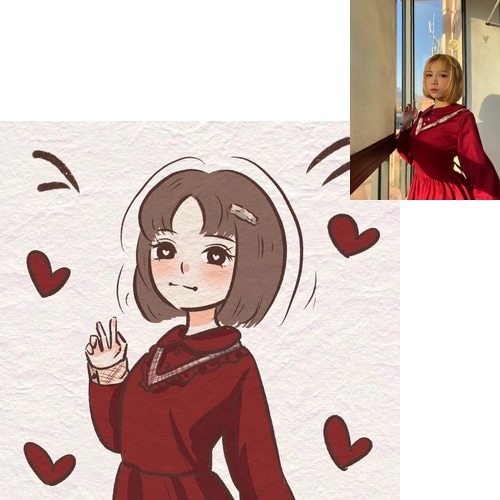 写真を元にかわいい似顔絵イラスト描きますます ☆アイコンや名刺、ブログなどに！ イメージ4