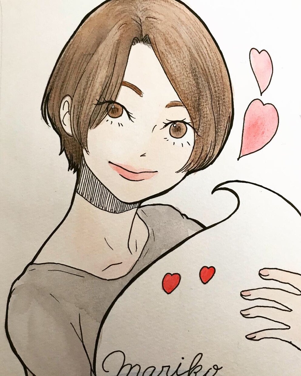 記念になる似顔絵をお描きします 水彩色鉛筆でふわっとしたタッチの絵です(原画の送付も可能) イメージ3