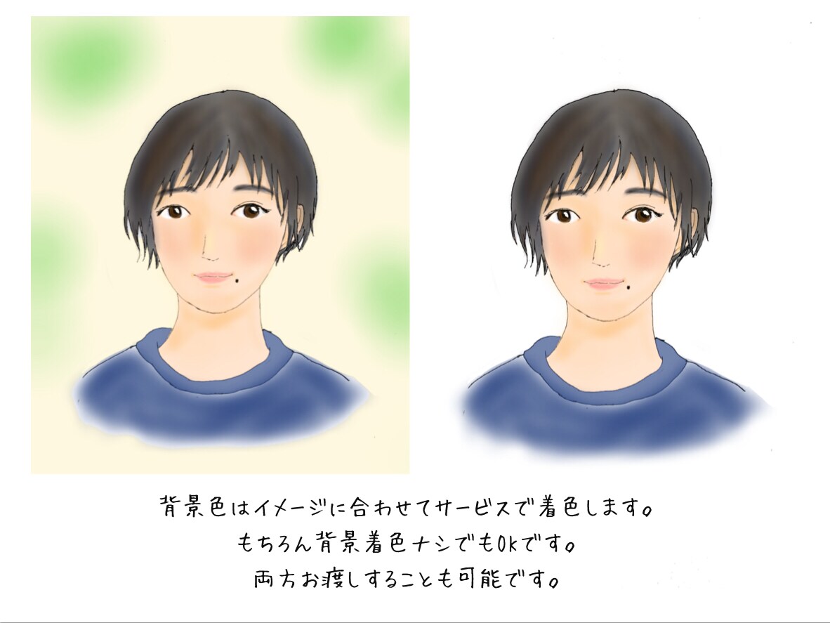 プレゼントにも使えるバストアップの似顔絵描きます ほら、あなたの顔はこんなにも魅力的！ イメージ2