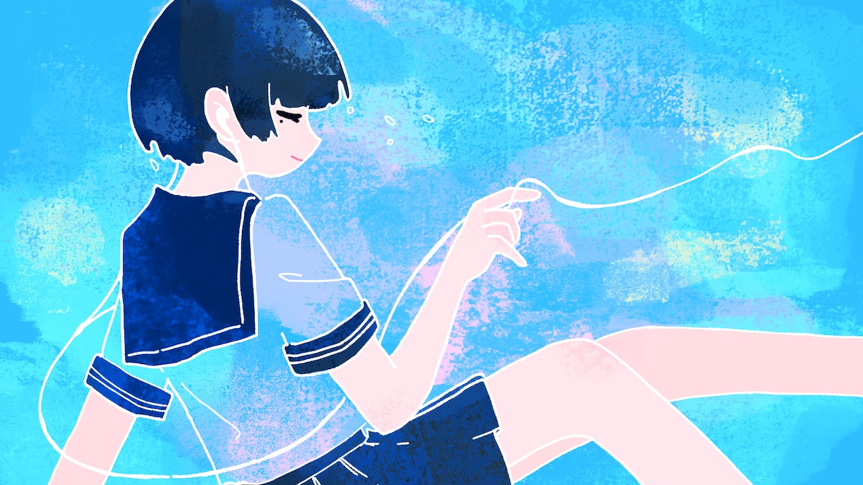 ゆらめく世界観のイラストを描きます シンプルで印象に残るジャケットにしてみませんか？ イメージ3