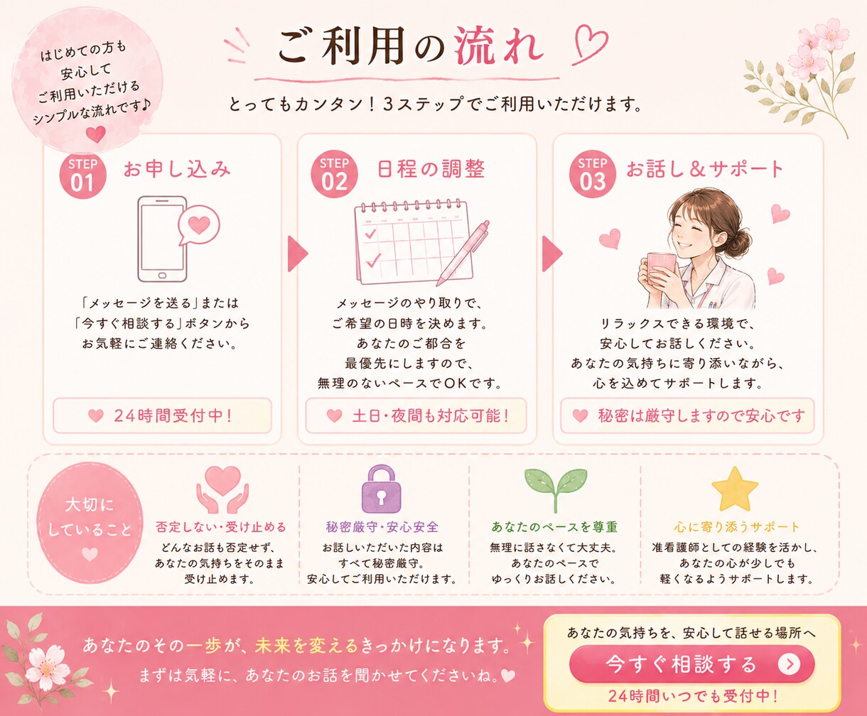 職場の人間関係・上司のストレス、優しくお聞きします 職場や上司の悩み、優しく受け止めます。大丈夫です イメージ8