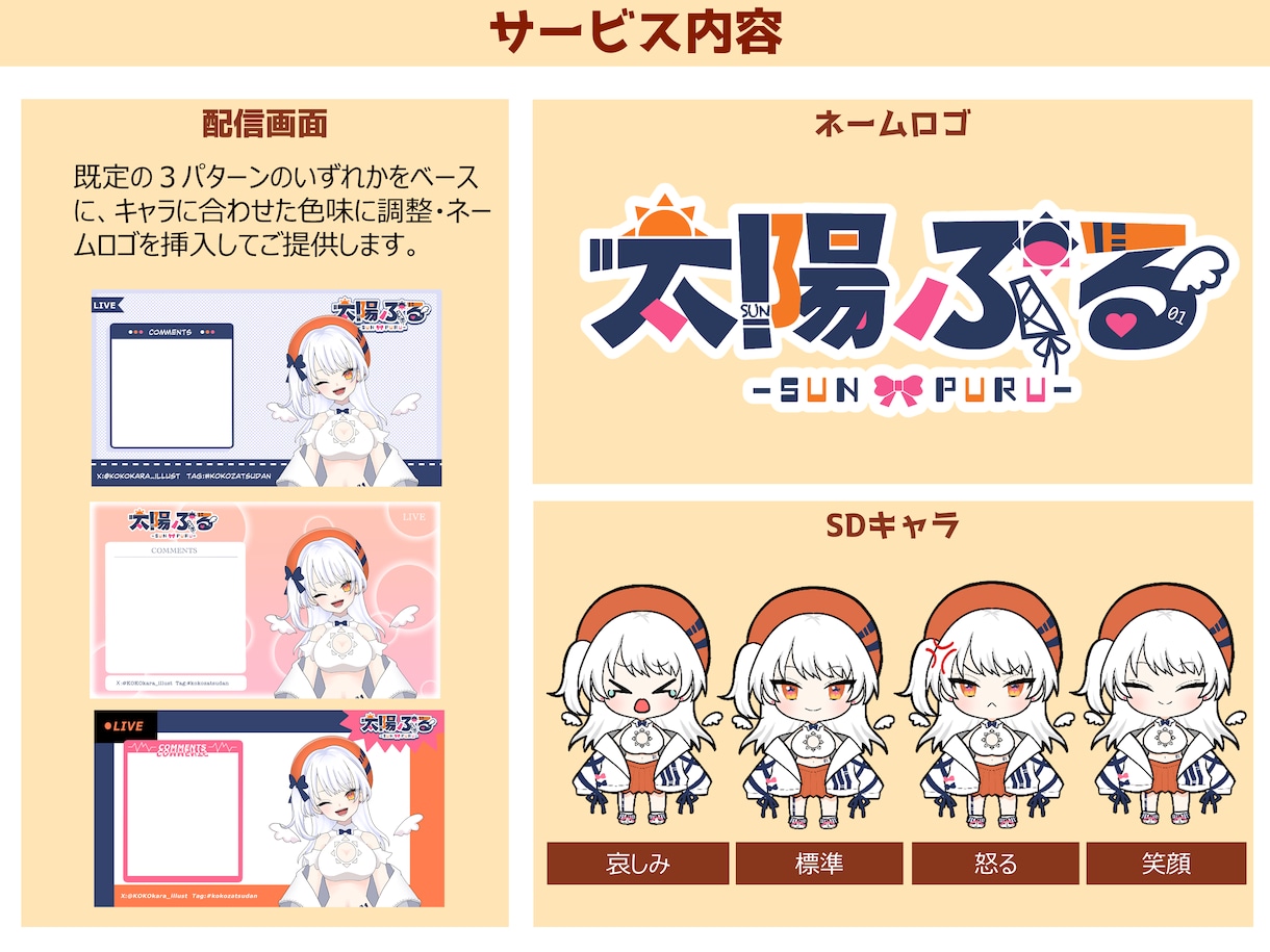 VTuberキャラデザ～モデリング一式ご提供します 初心者向けスターターパック！すぐに配信開始できます♪ イメージ5