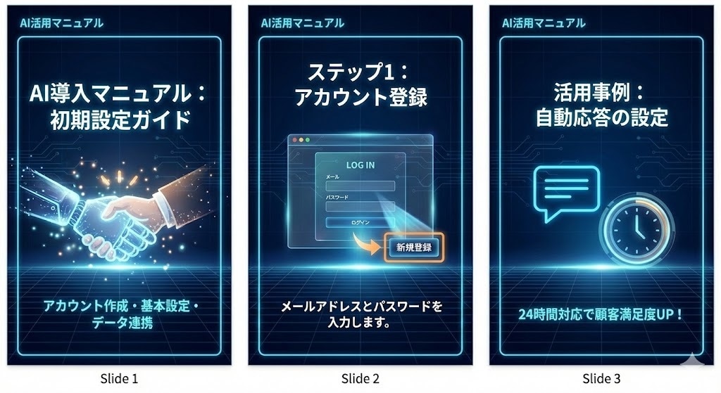 ビジネスに使えるPPTスライドを高速作成します 発注後3日以内に用途に合わせた完成PPTスライド作成 イメージ2