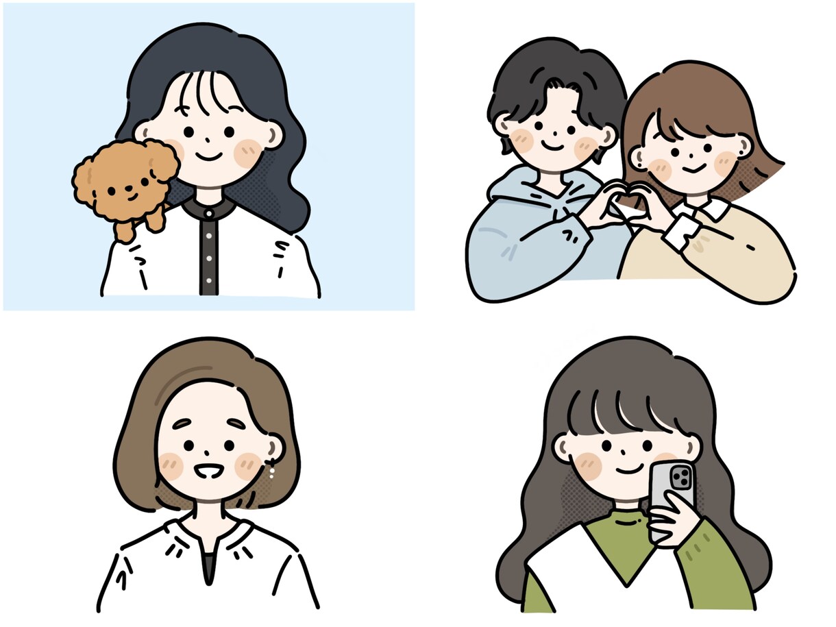 シンプル♡かわいいゆるっとしたアイコン描きます シンプルで柔らかい印象のイラストはいかがですか？ イメージ2