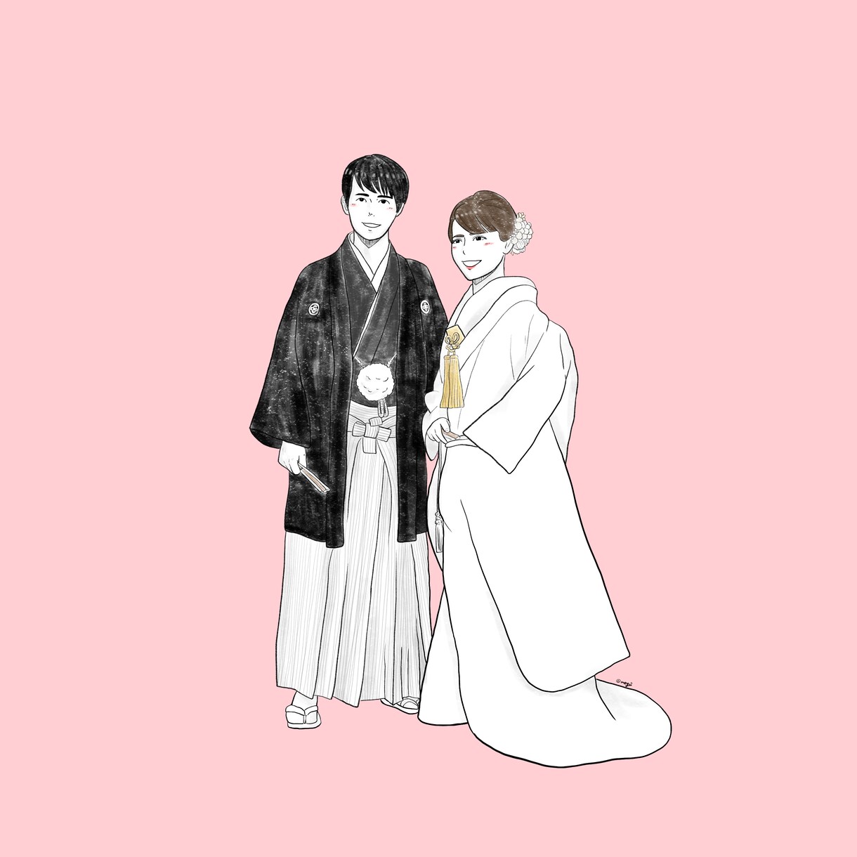 シンプルお洒落なゆるかわ線画イラストをお描きします SNSのアイコンや寄せ書き、名刺等の挿絵にオススメです！ イメージ3