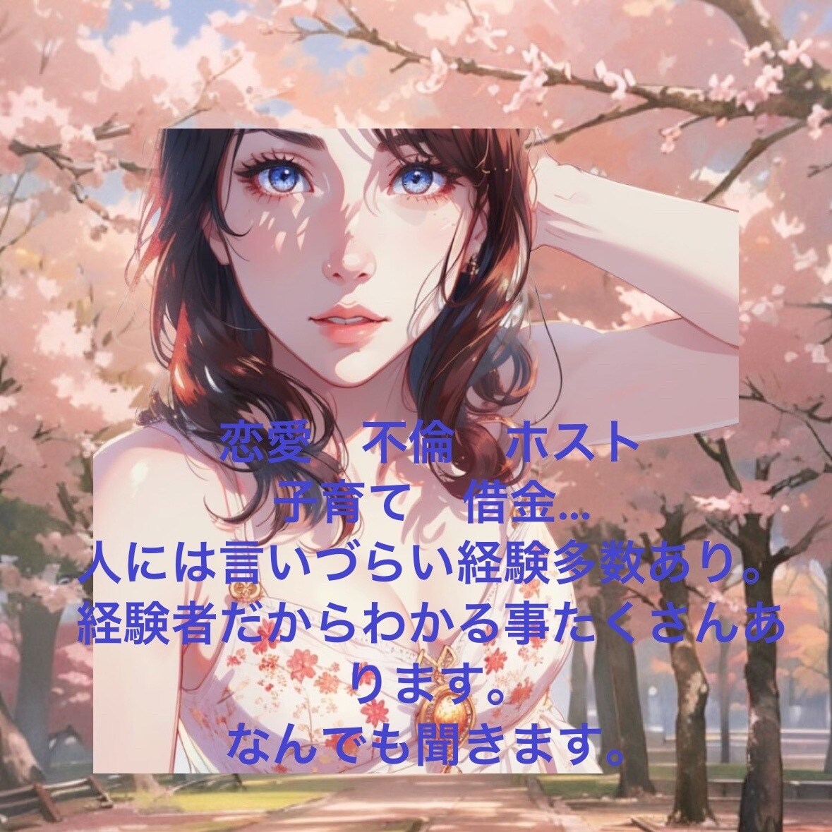 恋愛、不倫、身体の事なんでも相談にのります 恋愛経験多数、現在二児の母、なんでも聞きます イメージ1